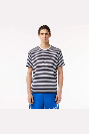 Lacoste Camiseta listrada de algodão pesado