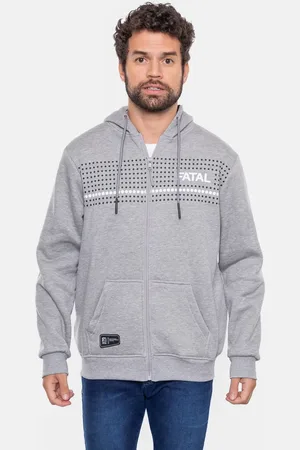 Fatal Moletom Fashion Basic Canguru Aberto Mescla