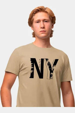 Genuine Camisa Camiseta Grit Masculina Estampada Algodão 30.1 NY - G - Caqui