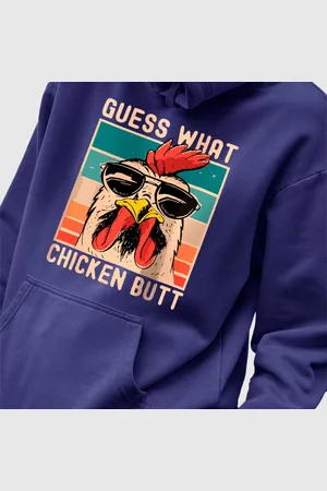 Genuine Blusa Moletom Grit Masculina Estampada Algodão 30.1 Guess What Chicken Butt - G - Marinho