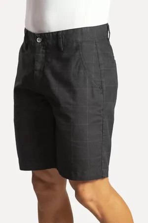 Sergio K. Bermuda Masculina Chino Quadros Preta