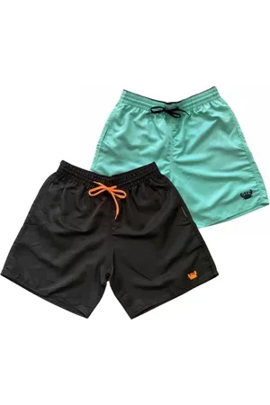 Relaxado Kit 2 Short Bermuda Moda Praia Tactel Liso