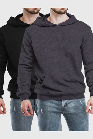 Benellys Kit 2 Moletom Canguru Masculino Fechado Flanelado Liso Chumbo com
