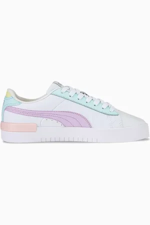 PUMA Tênis Jada BDP Feminino - Branco/Azul/Lavanda Pastel
