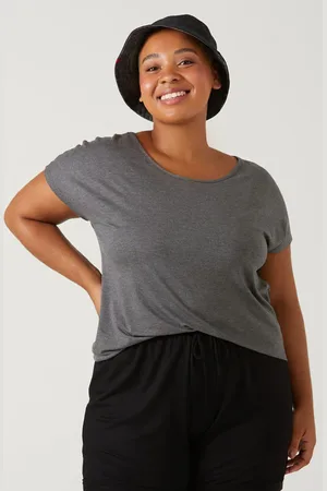 Malwee Plus Blusa Básica Feminina Plus Size Manga Japonesa Em Viscose Stretch
