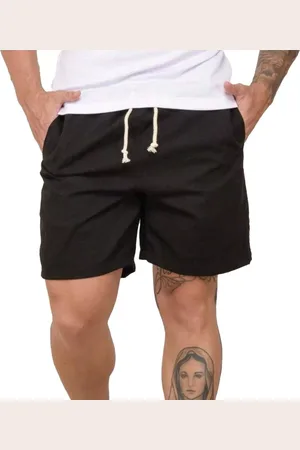 Genuine Bermuda Short Linho Premium Masculino Mauricinho Moda Praia
