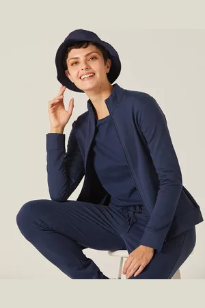 Malwee Jaqueta Básica Feminina Gola Alta Moletom Stretch Flanelado