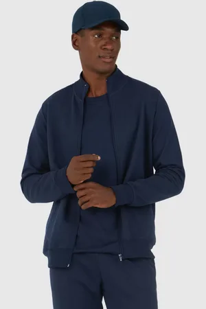 Malwee Jaqueta Básica Masculina Gola Alta Em Moletom Flanelado