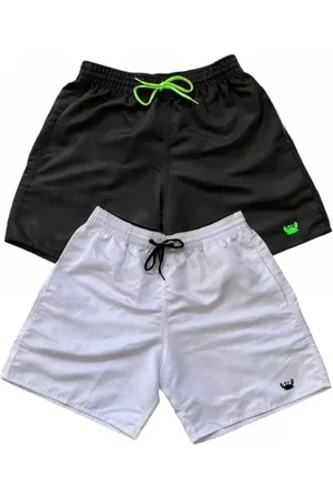 Relaxado Kit 2 Short Bermuda Moda Praia Tactel Liso