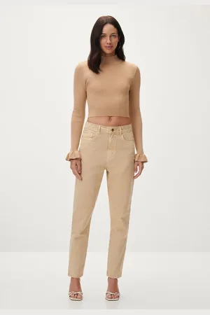 LEZ A LEZ Blusa Cropped em Tricô com Detalhe Babado