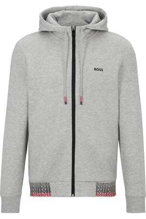 HUGO BOSS Moletom Com Zíper E Logos Multicoloridos
