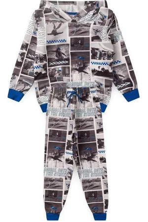 Molekada Infantil - Conjunto Blusão Menino Com Capuz E Calça Em Moletom