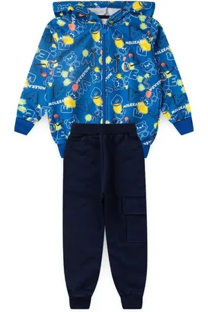 Molekada Infantil - Conjunto Jaqueta Menino Com Capuz E Calça Em Moletom