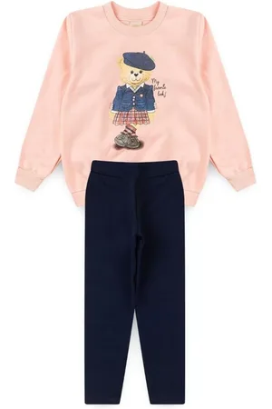 Molekada Infantil - Conjunto Blusão Menina Em Moletom E Legging