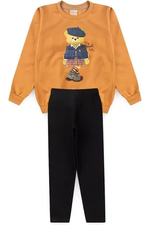 Molekada Infantil - Conjunto Blusão Menina Em Moletom E Legging