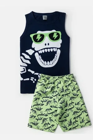 KeKi Boys Infantil - Conjunto Masculino Dino Fóssil Marinho 0221