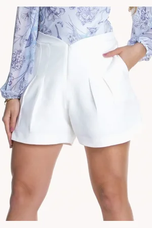 Art SHORT FEMININO COM PALA NO CÓS Off White