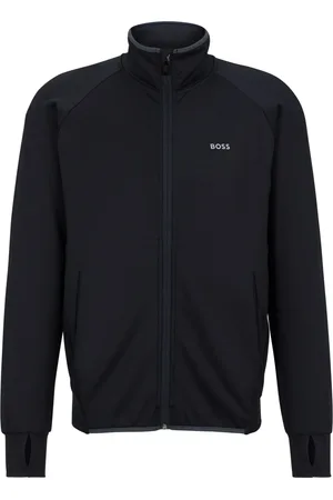 HUGO BOSS Moletom Com Zíper Em Tecido Stretch Ativo