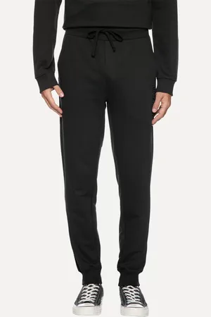 John John Calça Moletom Masculina Embossed Black Preta