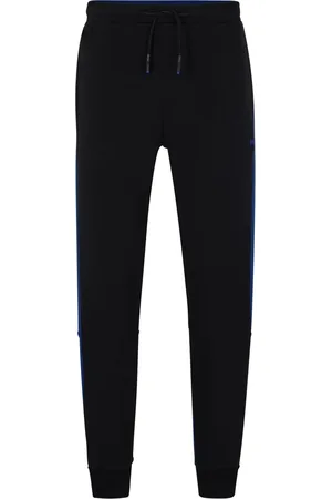 HUGO BOSS Calça De Moletom Em Mistura De Algodão Com Faixa Lateral.