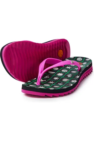 745 Chinelo Kenner Ibiza Maresia Estampada Feminino - Preto e Rosa