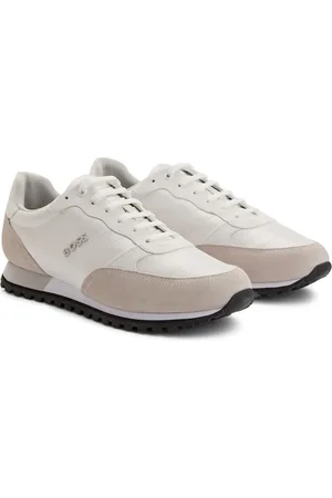 HUGO BOSS Tênis Em Estilo Running Em Materiais Mistos Com Logotipo Elevado