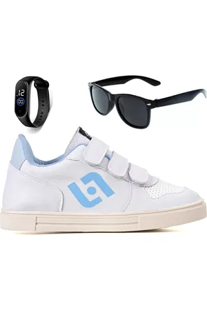 CALCADOS LGHT LIGHT Infantil - Tenis Casual Escolar Sapatenis Homem Street Calce Facil + Oculos Relogio