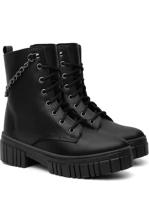 Anna Andrade Bota Feminina Cano Baixo Coturno Tratorado Casual Plataforma Moda Inverno