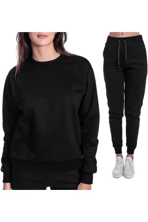 Benellys Conjunto Moletom Liso Gola Redonda e Calça Feminino