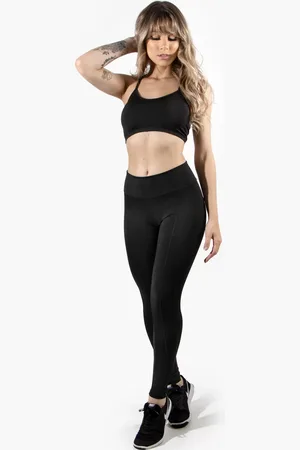 4 Estações Calça Legging Montaria Cintura Alta Lisa Calça Fitness