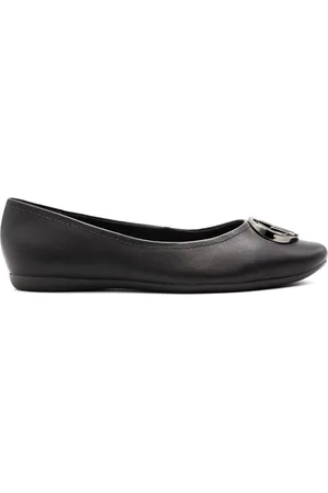 USAFLEX Sapatilha Feminina Em Couro Monograma Casual T7566