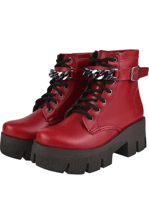 monté Coturno Feminino Bota Corrente CM Calçados Confortável Macio Plataforma Tratorado