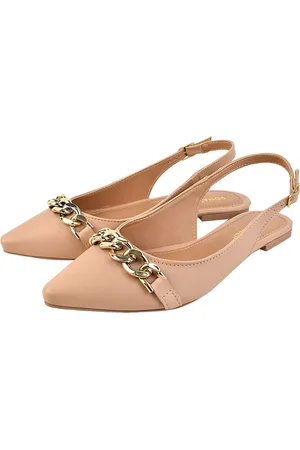 monté Sapatilha Feminina Bico Fino Mule Slingback CM Calçados Corrente