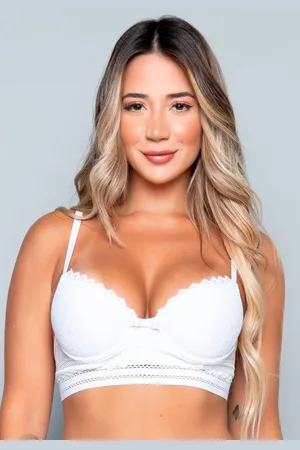 Bella Fiore Modas Sutiã Lingerie Com Bojo Renda E Elástico