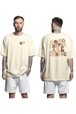 Genuine Camiseta Oversized Streetwear Grit Masculina Larga 100% Algodão 30.1 Good Things Ares Coming - - P
