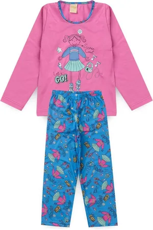 Molekada Pijama Menina Longo Patinadora
