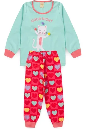Molekada Pijama Menina Longo Gatinha