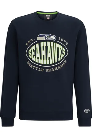 HUGO BOSS Moletom | NFL Azul Em Algodão Com Marca Colaborativa
