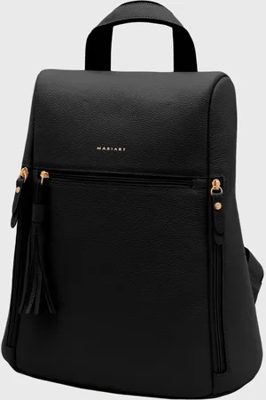 Mariart Mochila de Couro Dália Preta
