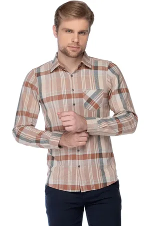 Zaiko Camisa Social Slim Manga Longa 3303 Areia