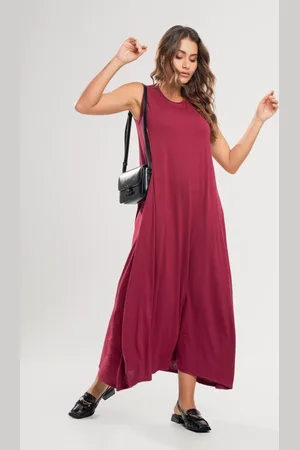 Salvatore Fashion Vestido Longo Regata Com Bolsos Salvatore