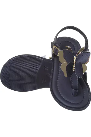 Pepite Moda Infantil Infantil - Sandália Menina Antiderrapante Confortável Laço Borboleta Preta