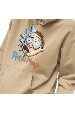 Genuine Blusa Moletom Estampado Masculino em Algodão 30.1 Ricky and Morty - Caqui