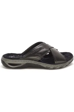 PEGADA Chinelo Masculino Couro Amortech Tira Cruzada 131661