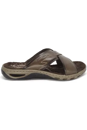 PEGADA Chinelo Masculino Couro Amortech Tira Cruzada 131661