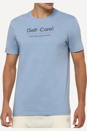 Calvin Klein Camiseta Jeans Masculina Self-Care Claro
