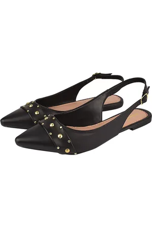 Donatella Shoes Sapatilha Feminina Bico Fino Mule Slingback CM Calçados Hotfix