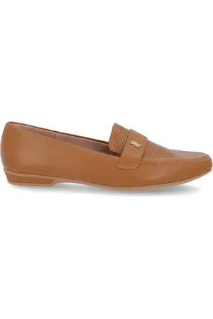 USAFLEX Loafer Feminino Couro Salto Bloco Couro Casual UC0501