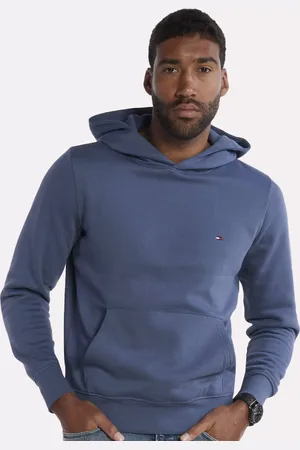 Tommy Hilfiger Moletom Masculino Flag Logo Hoody Índigo