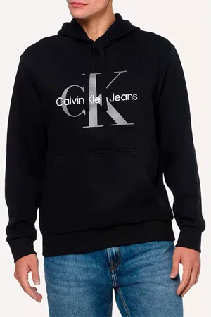 Calvin Klein Moletom Jeans Masculino Hoodie Issue Monograma